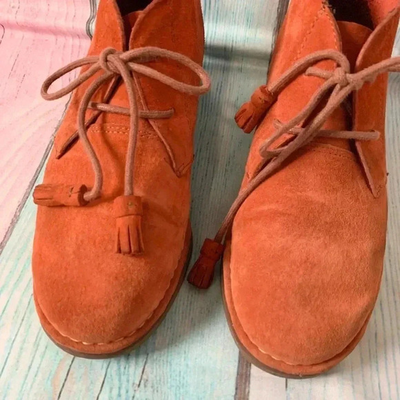 Hush puppies medium moyen orange suede booties - Picture 5 of 15